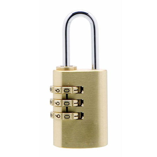 BRASS COMBINATION PADLOCK WITH STEEL SHACKLE Y20