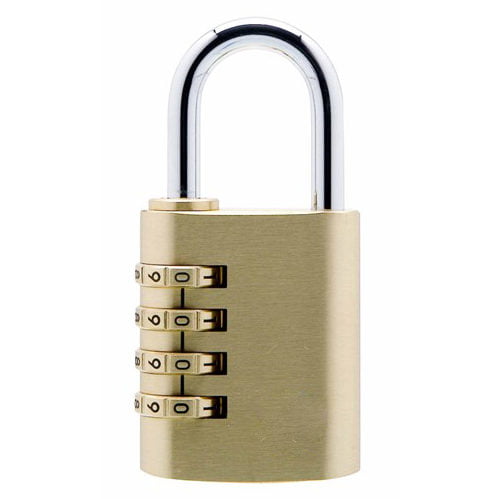 BRASS COMBINATION PADLOCK WITH STEEL SHACKLE Y40