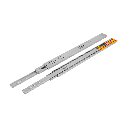 Side Mounted Push To Open Telescopic Slide (45Mm Fe Zinc Plated)